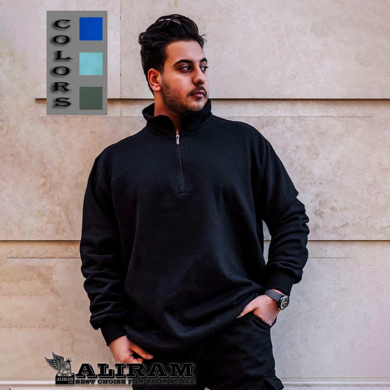دورس نیم زیپ سایز بزرگ6276 — تصویر ۸
