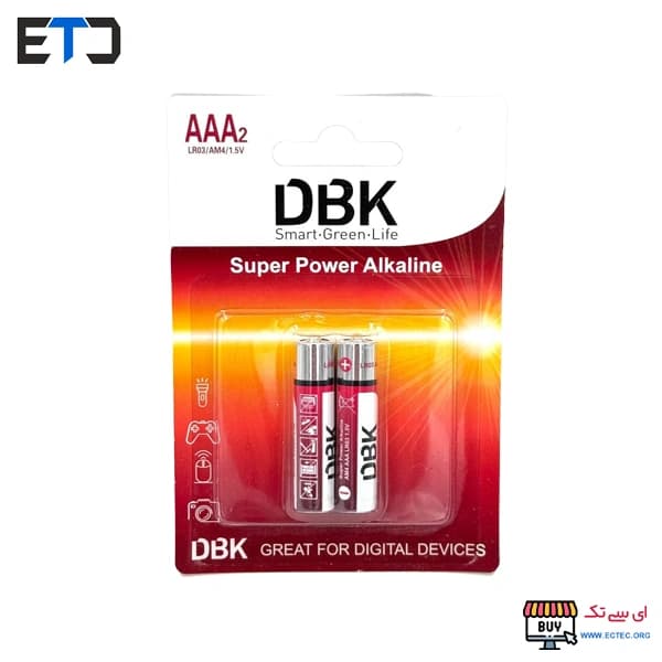 باتری نیم قلمی کارتی SUPER POWER ALKALINE دی بی کی DBK