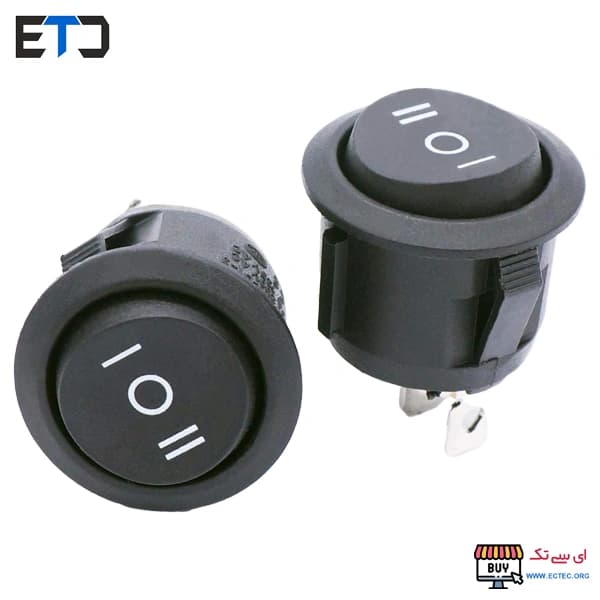 کلید راکر سه حالته گرد 3 پایه متوسط KCD1-105 — تصویر ۴