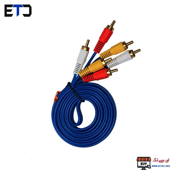 کابل 3 به 3 RCA تلویزیون و ماهواره 1.5 متری