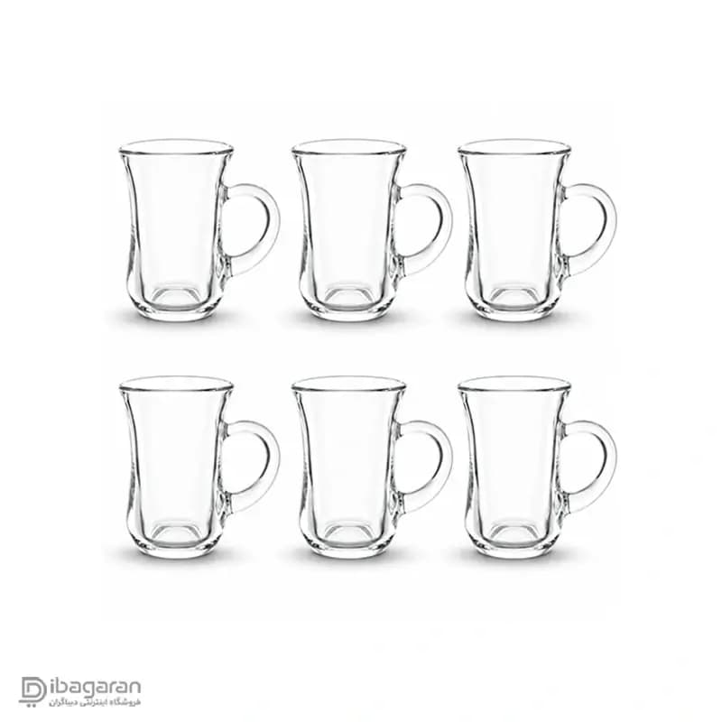 استکان کمر باریک دسته دار پاشاباغچه مدل کی اف 55411 — تصویر ۷