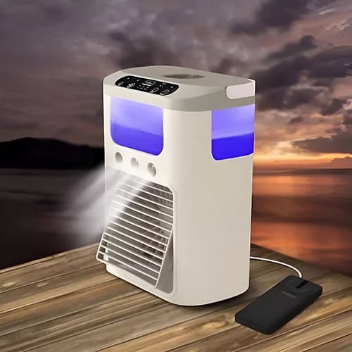 پنکه رومیزی شارژی مه پاش Air Cooler Fan مدل K918 — تصویر ۴