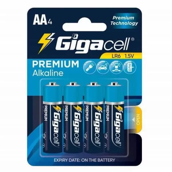 باتری چهارتایی قلمی گیگاسل مدل Premium Alkaline LR03 1.5V AA — تصویر ۳