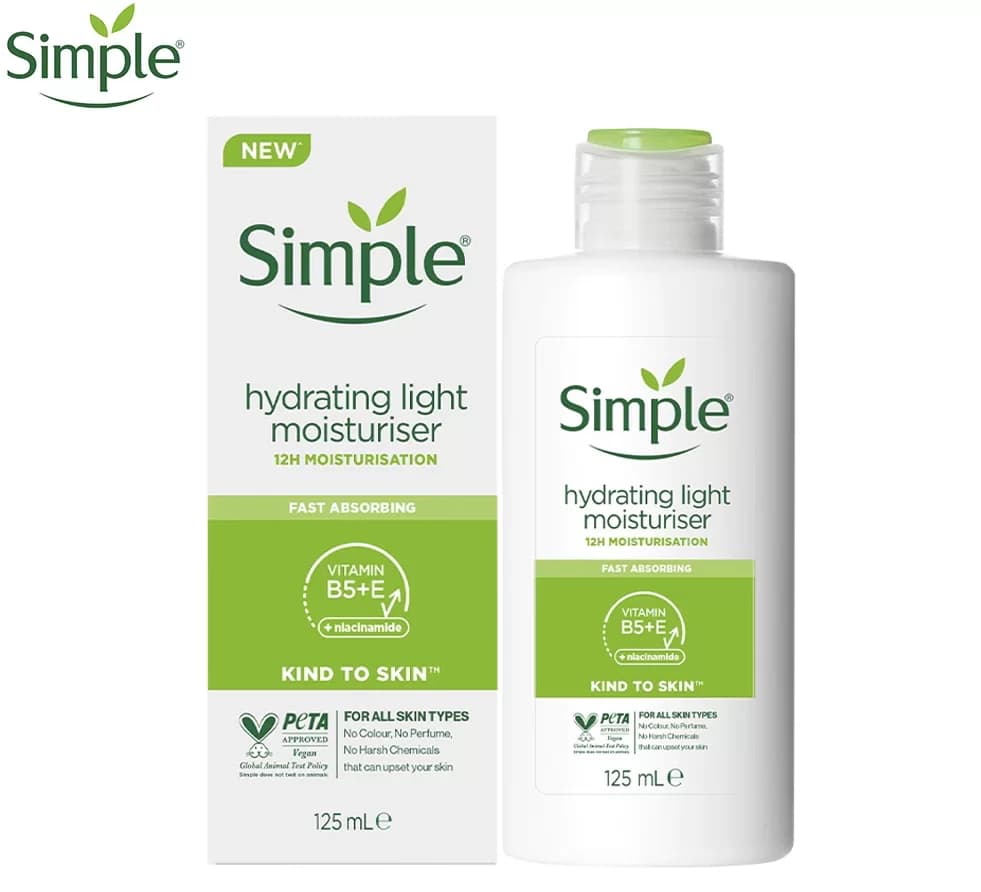 کرم آبرسان و مرطوب کننده سیمپل مدل لایت Simple حجم 125 میل