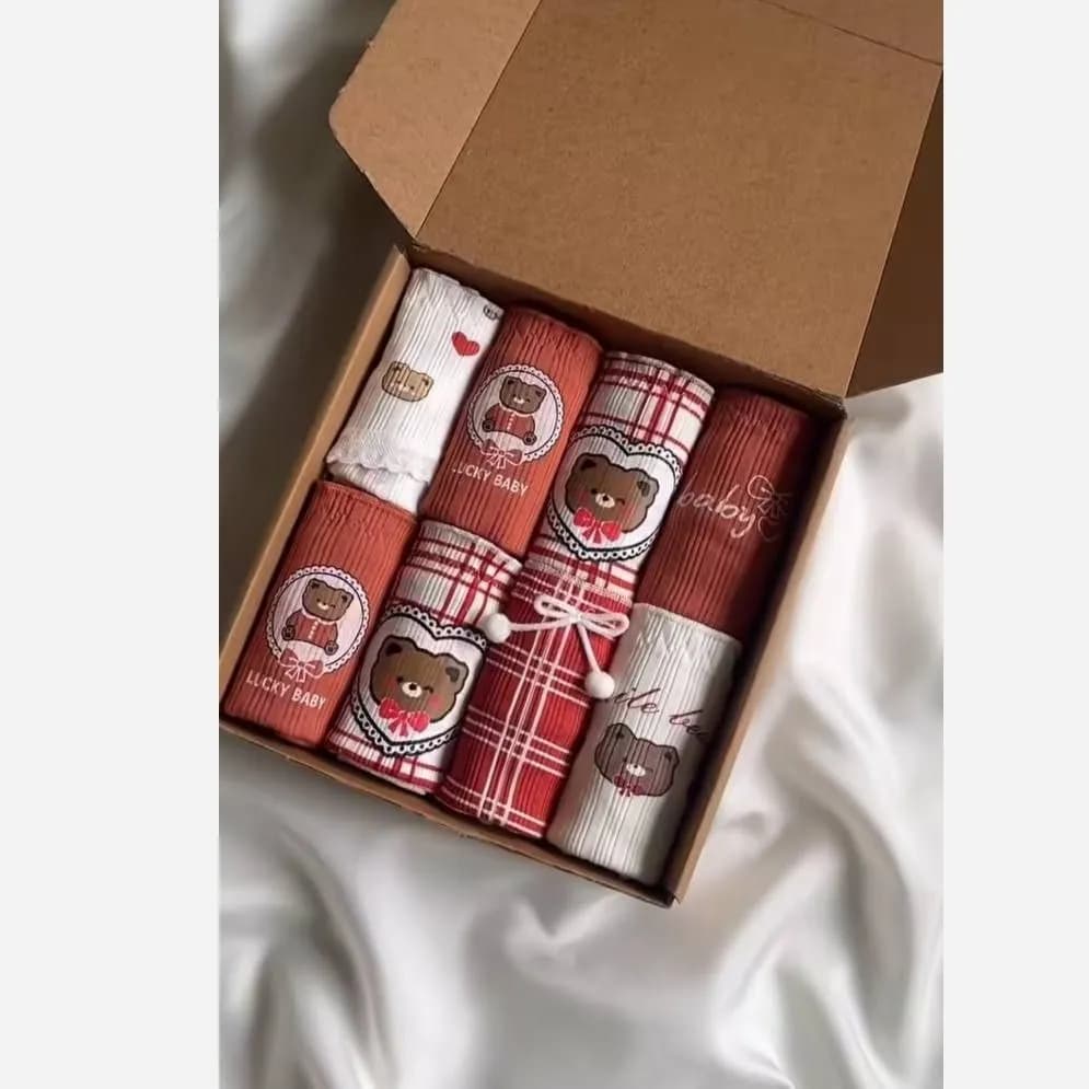 شورت زنانه عروسکی کبریتی نخی طرح تدی سایز بزرگ سه ایکس لارج — تصویر ۶