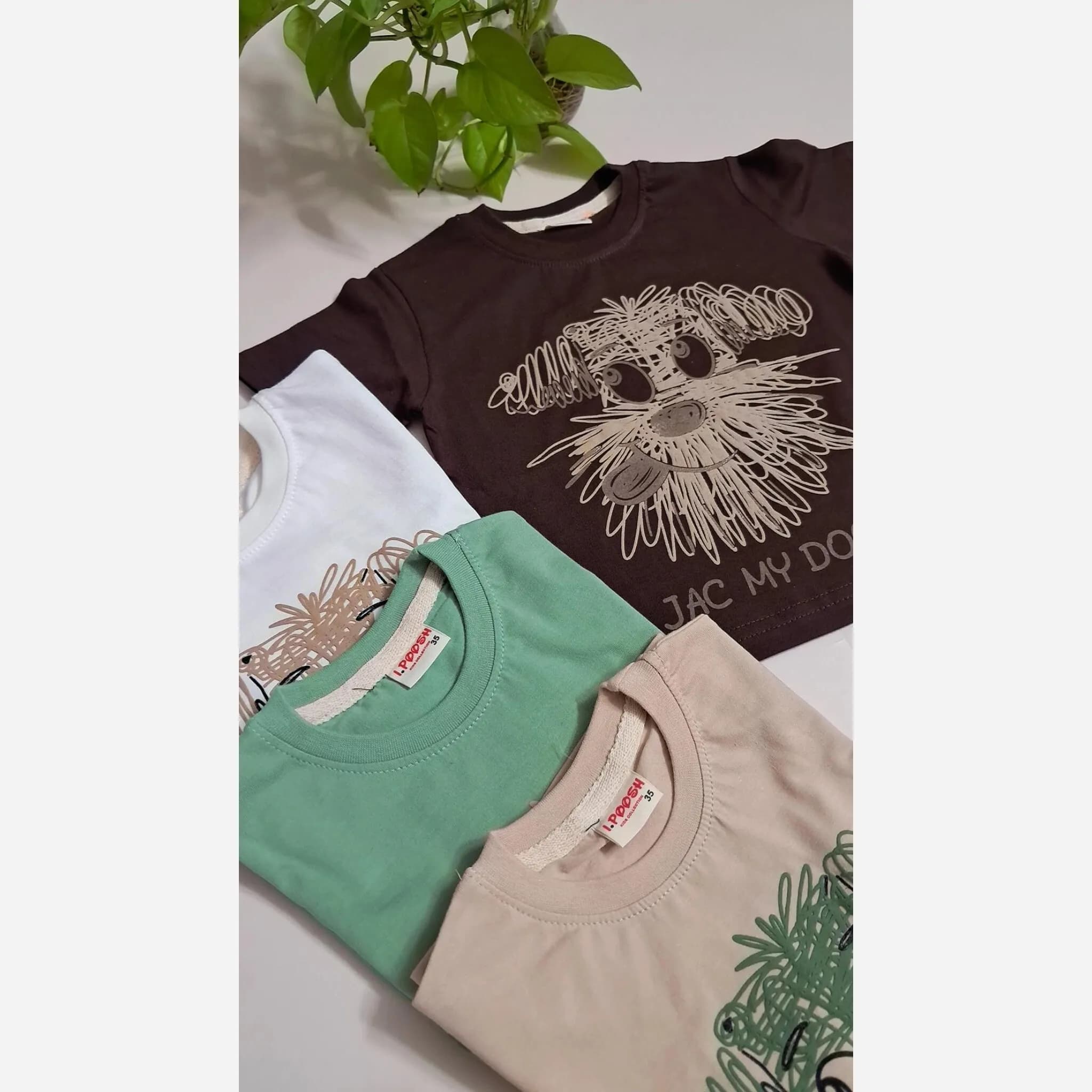 ست تیشرت و شلوارک پسرانه طرح هاپو جنس پنبه یک رو — تصویر ۴