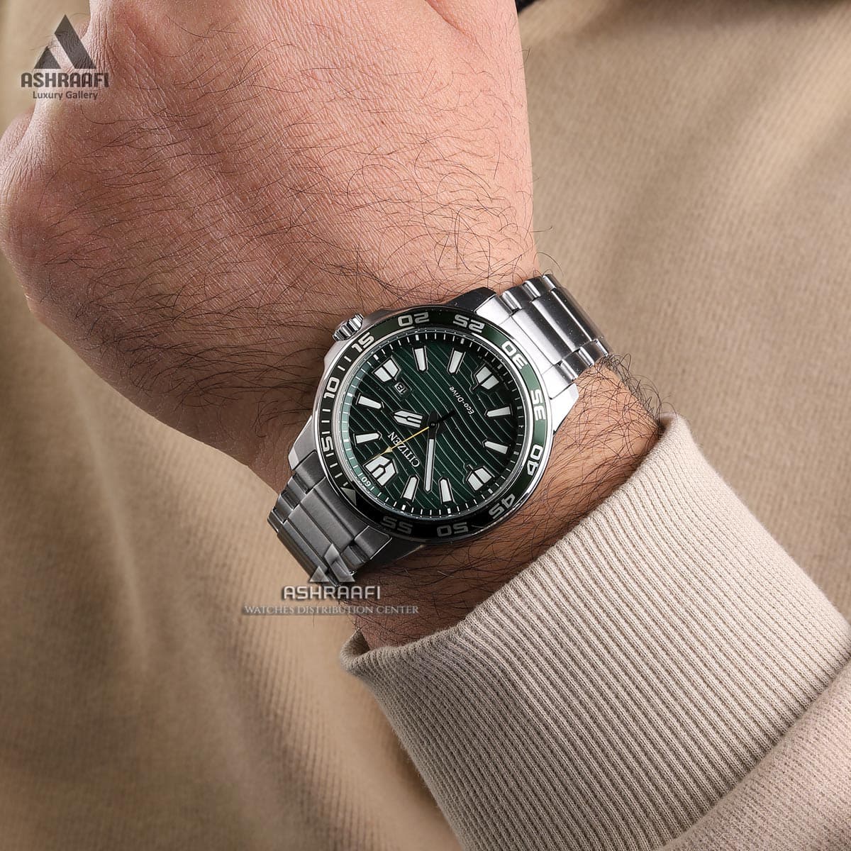 ساعت سیتیزن صفحه سبز Citizen Eco-Drive AW1526-89X — تصویر ۶