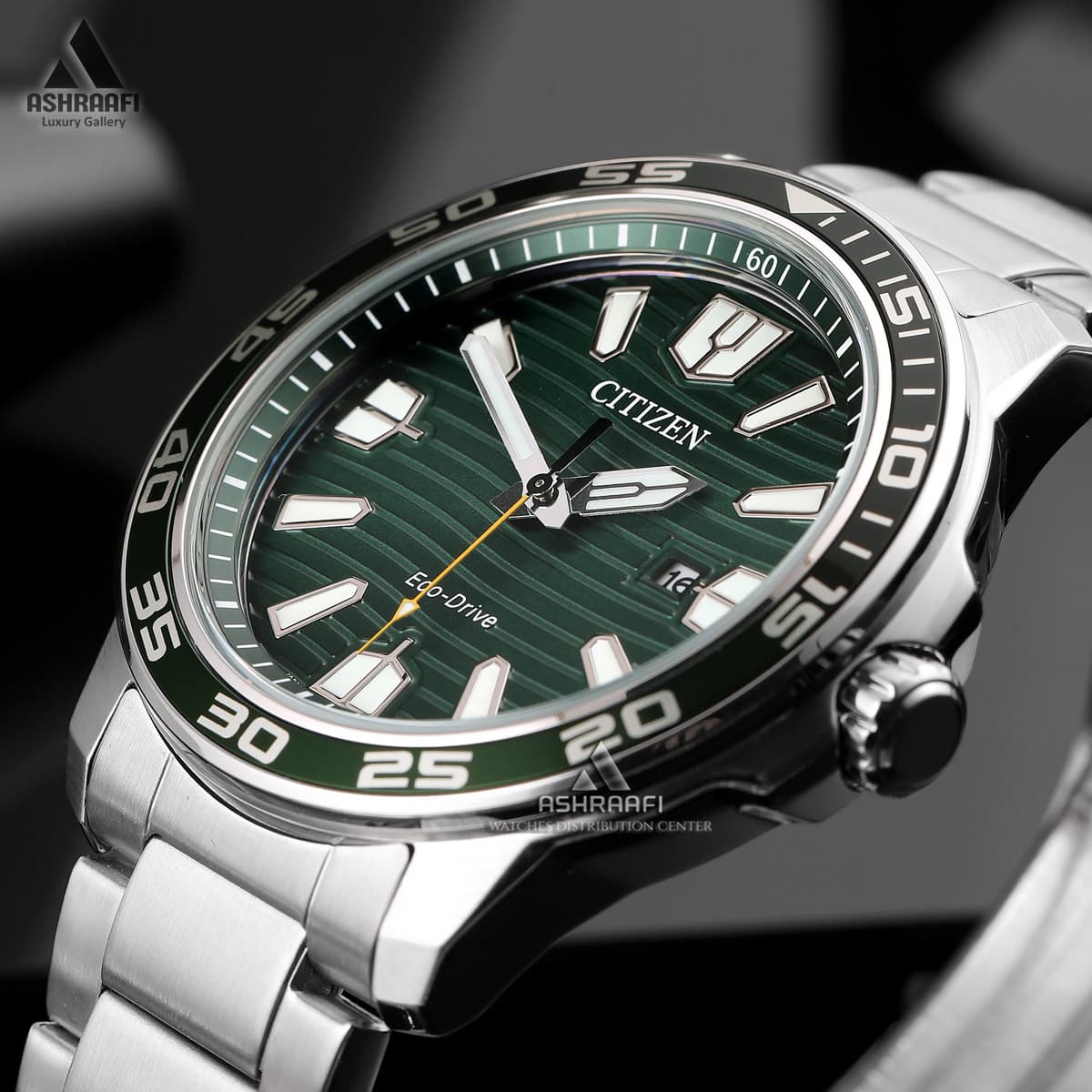 ساعت سیتیزن صفحه سبز Citizen Eco-Drive AW1526-89X — تصویر ۳
