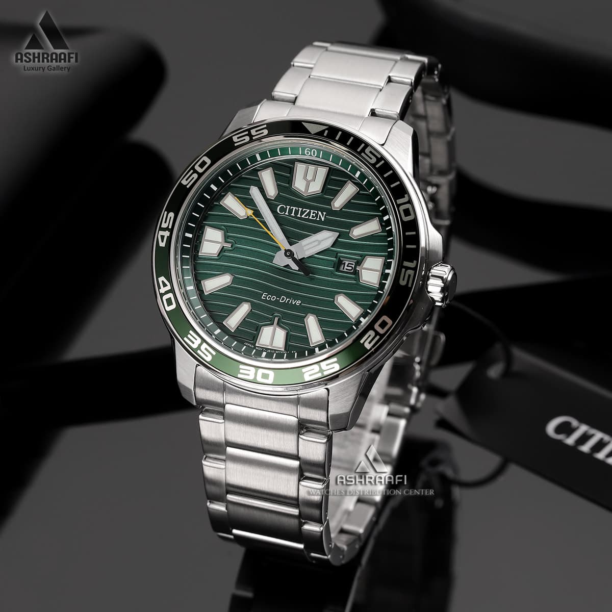ساعت سیتیزن صفحه سبز Citizen Eco-Drive AW1526-89X — تصویر ۲