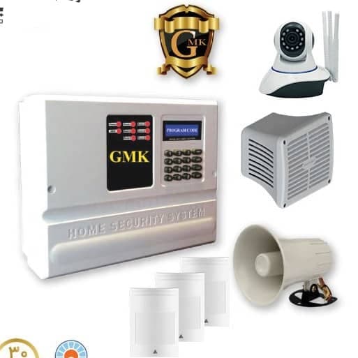 پکیج دزدگیر GMK سیمکارتی با 3 چشمی و دوربین بیبی کم