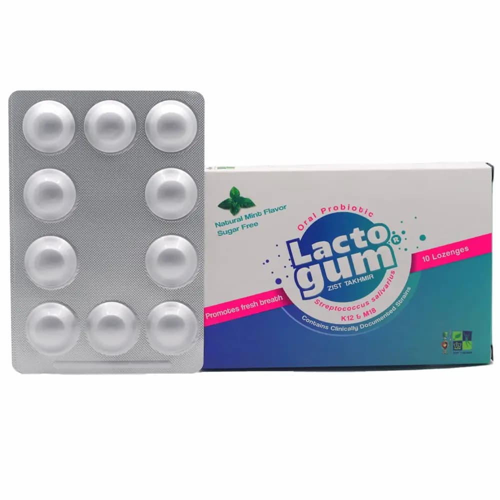 قرص مکیدنی لاکتوگام Lactogum با طعم نعناع | پروبیوتیک خوراکی