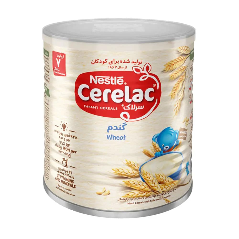 پودر سرلاک گندم نستل Cerelac | غذای کمکی مغذی برای نوزادان از 6 ماهگی