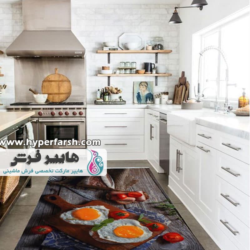 فرش آشپزخانه طرح صبحانه کد 101401 — تصویر ۳