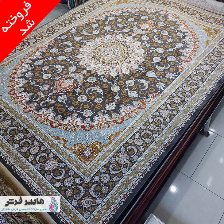 فرش ارزان طرح لچک و ترنج کد 1014