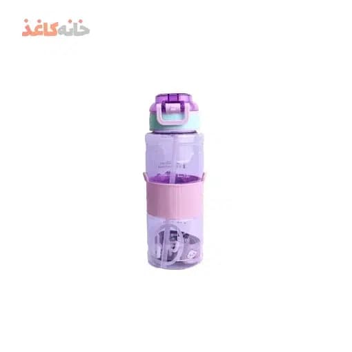 قمقمه دور سیلسکونی خارجی کد8004 طرح خرس بنفش — تصویر ۴