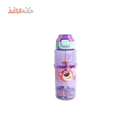 قمقمه دور سیلسکونی خارجی کد8004 طرح خرس بنفش