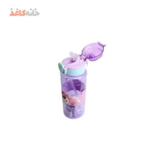 قمقمه دور سیلسکونی خارجی کد8004 طرح خرس بنفش — تصویر ۲