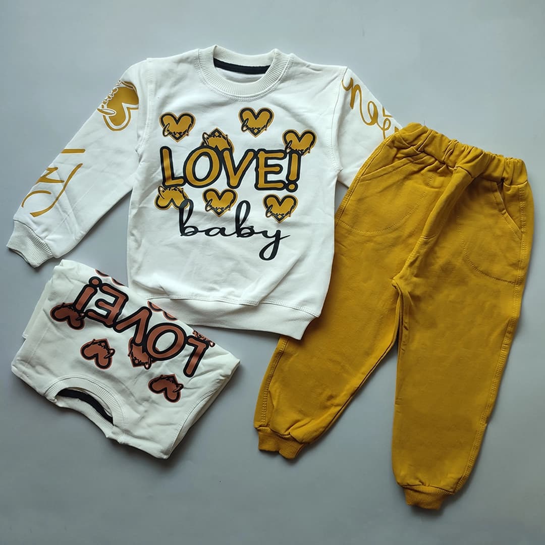 بلوز شلوار دخترانه مدل love baby — تصویر ۲