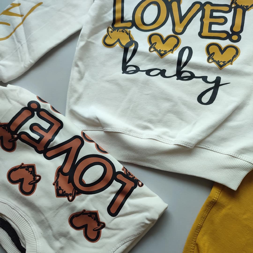 بلوز شلوار دخترانه مدل love baby — تصویر ۵