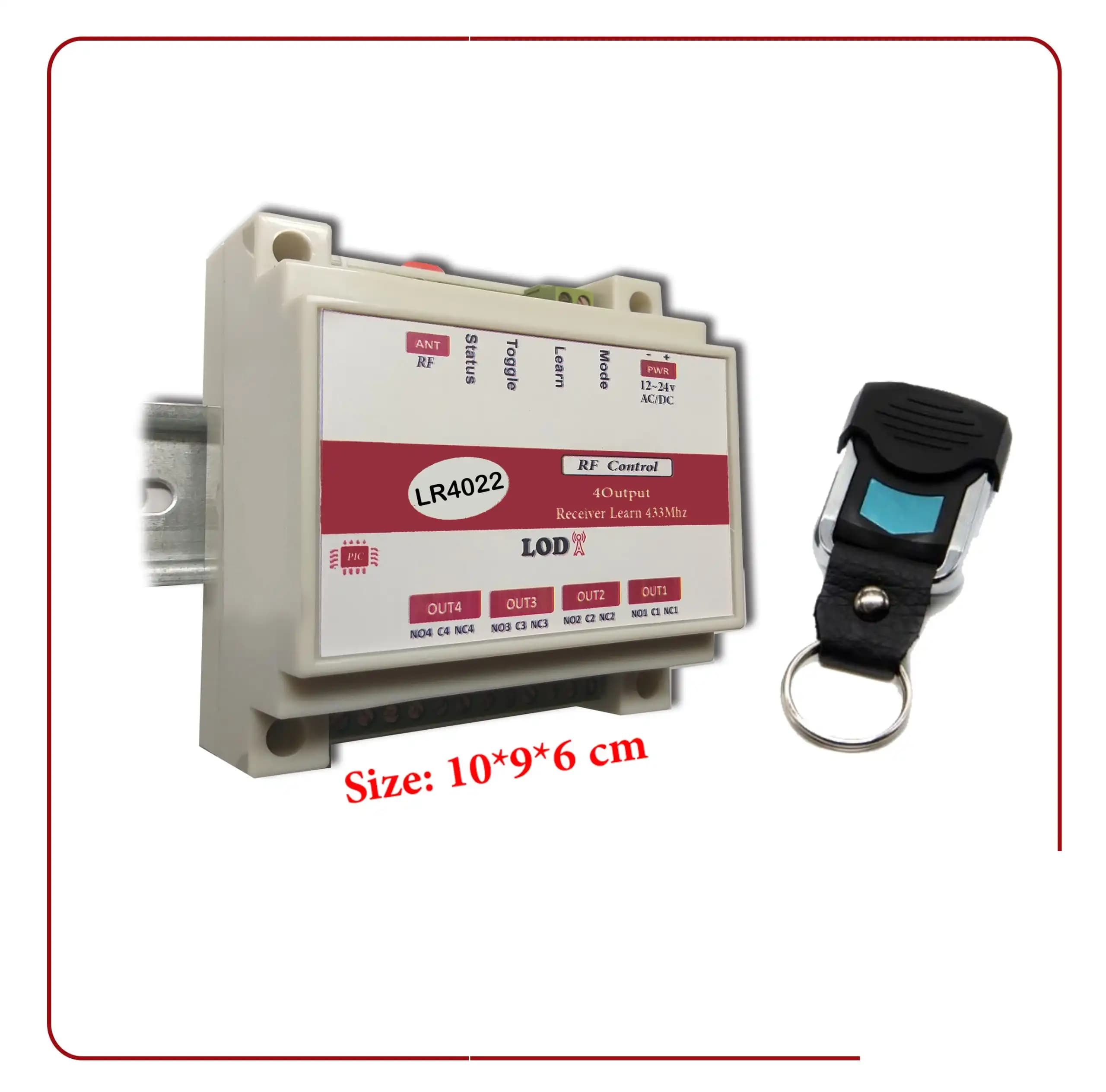 کنترل ریموتی 4 کاناله برد معمولی LR4022