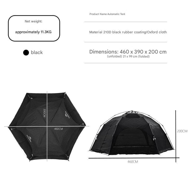 سایه بان اتوماتیک پشه بنددار 4 تا 5 نفره Mountainhiker مدل SZK1081 — تصویر ۳