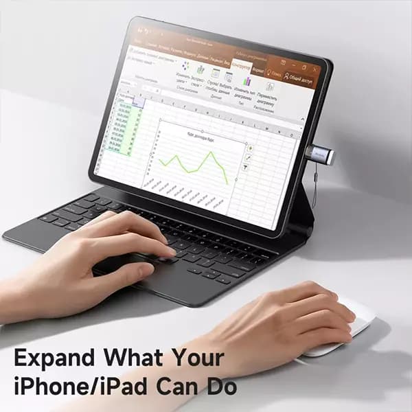 مبدل OTG یو اس بی به لایتنینگ مک دودو مدل OT-7390 — تصویر ۵
