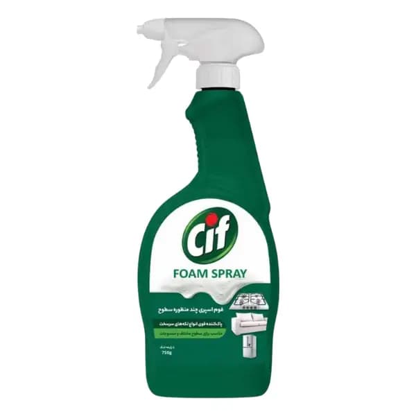 فوم اسپری پاک کننده چند منظوره Cif مدل Multi Purpose رایحه خنک حجم 750 میل — تصویر ۲