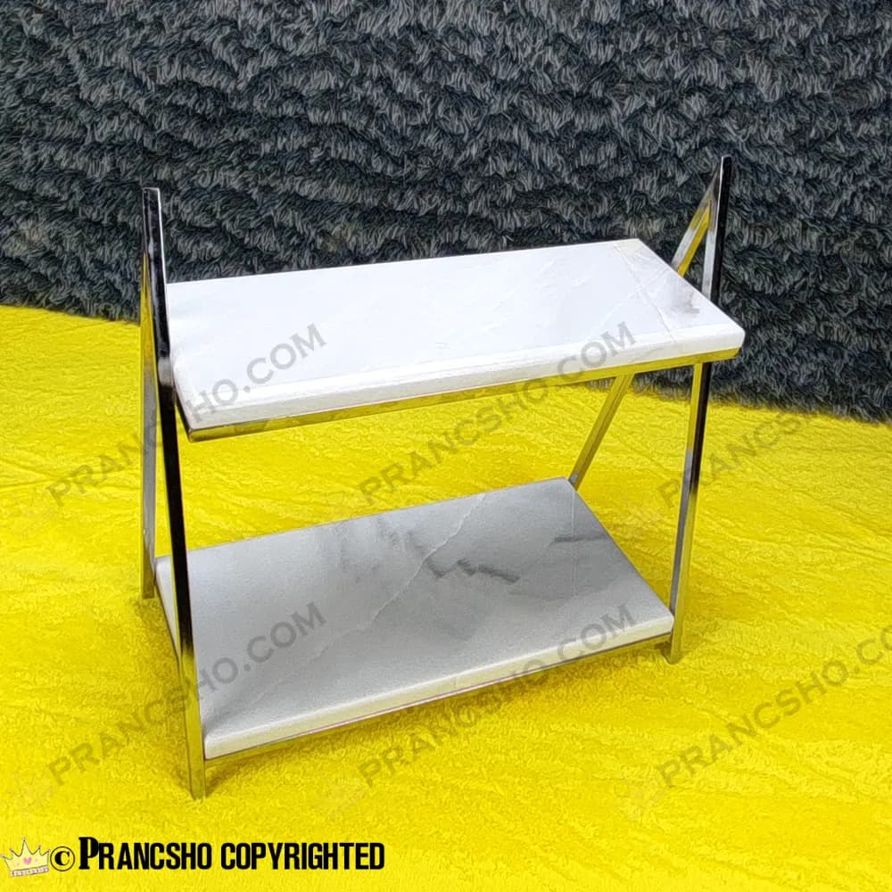 استند سنگی دو طبقه طرح ایفل نقرهای سنگ سفید ازنا — تصویر ۵