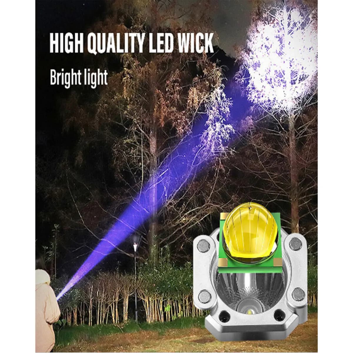چراغ قوه دستی ۸کاره مدل Led torch — تصویر ۷