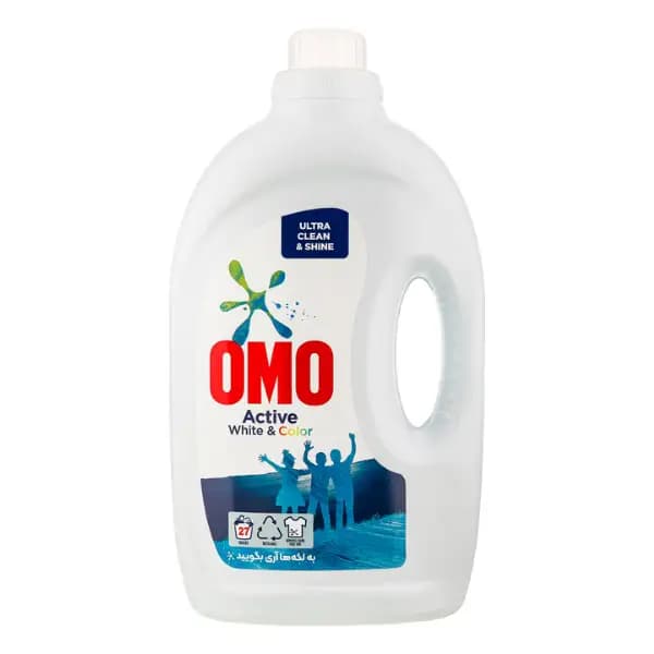 مایع لباسشویی اومو OMO مدل Active مناسب لباس های سفید و رنگی وزن 2700 گرم — تصویر ۳