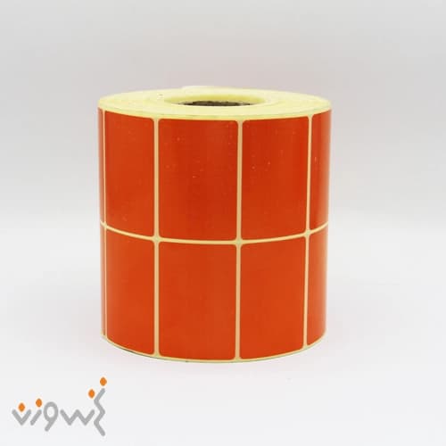 لیبل کاغذی دو ردیف دیجیکالا PVC نارنجی 51*34