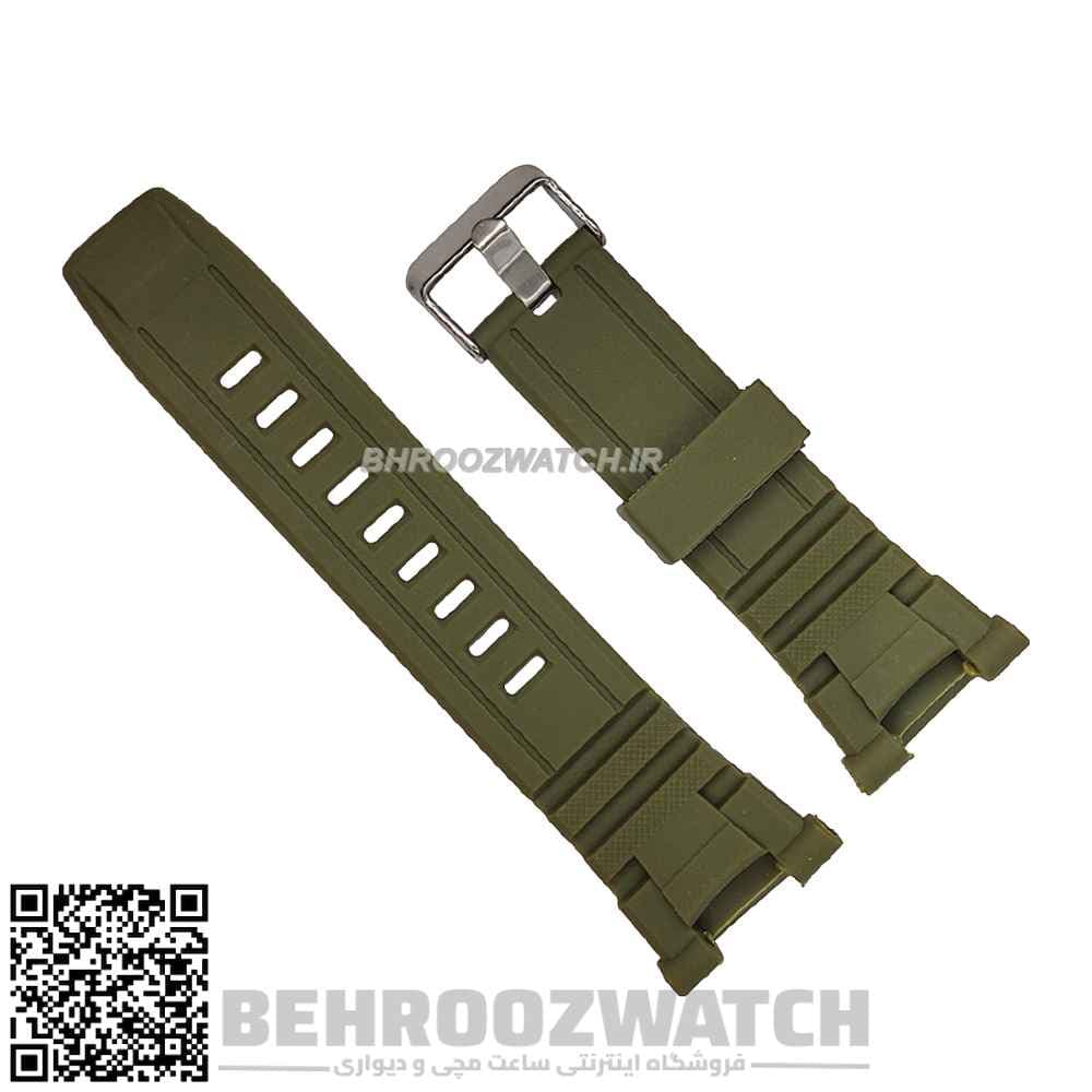 بند ساعت کیو اند کیو و اسکمی QQ M143J M124J Skmei 1226 سبز سیر — تصویر ۲