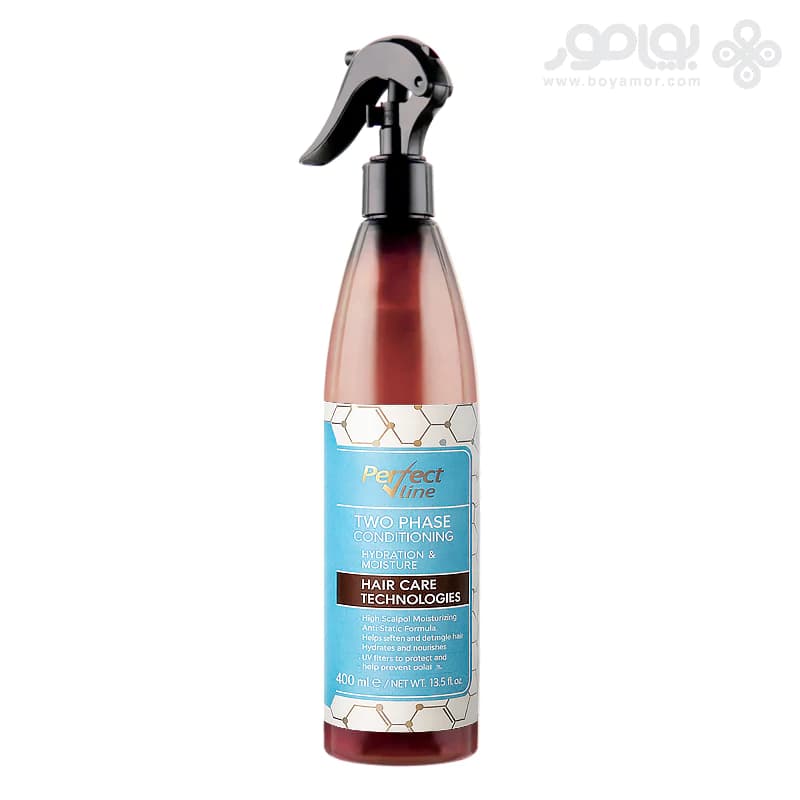 اسپری دو فاز موهای فر پرفکت لاین HYALURONIC MOISTURE حجم 400 میل