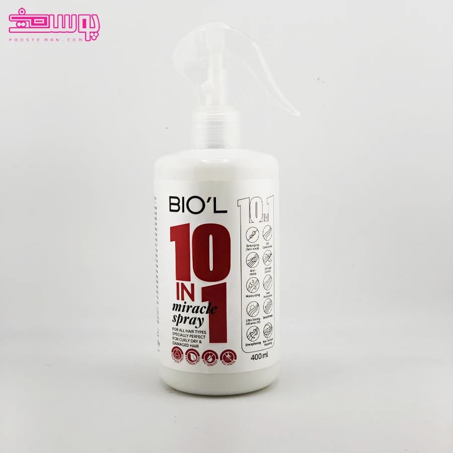 اوپن باکس_اسپری نرم کننده مو بیول مدل 10IN1 حجم 400ml — تصویر ۲