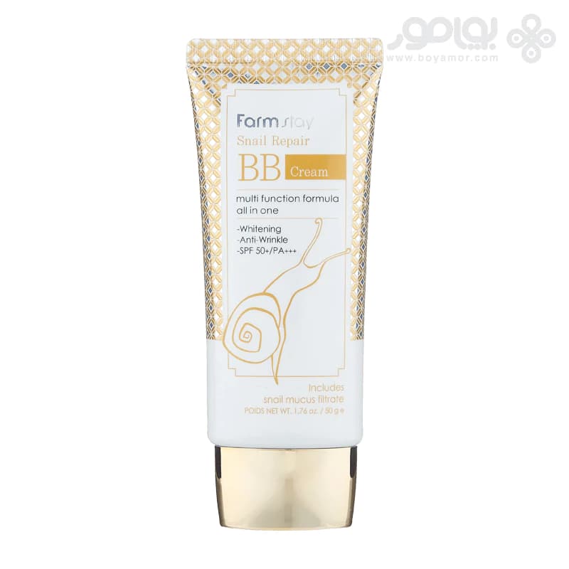 بی بی کرم فارم استی مدل SNAIL REPAIR حاوی موسین حلزون و +SPF50 — تصویر ۲