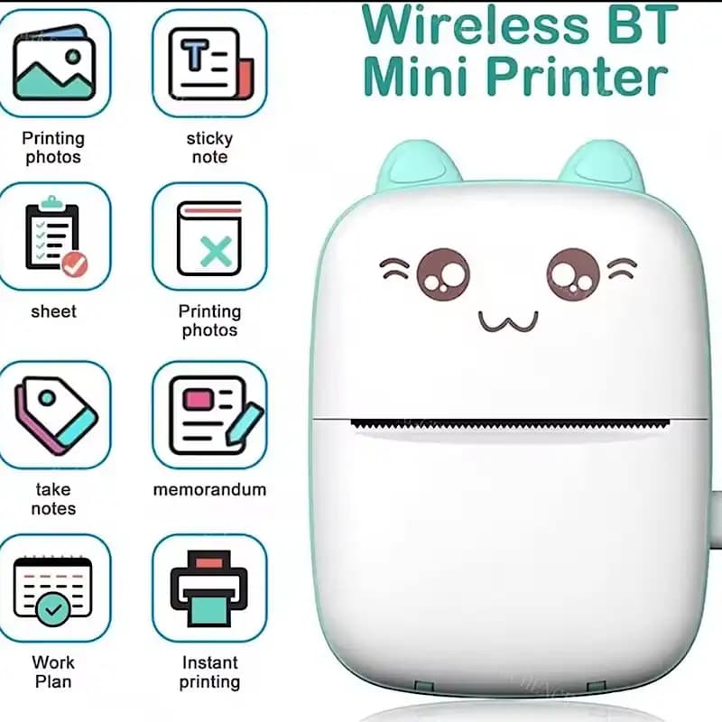 مینی پرینتر همراه بدون نیاز به جوهر مدل Rabbit کد653 — تصویر ۶
