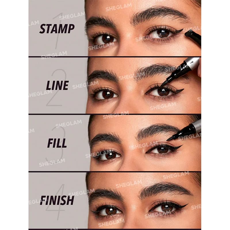 خط چشم دو سر ضد آب استامپ دار شیگلم مدل WING IT WATERPROOF — تصویر ۴