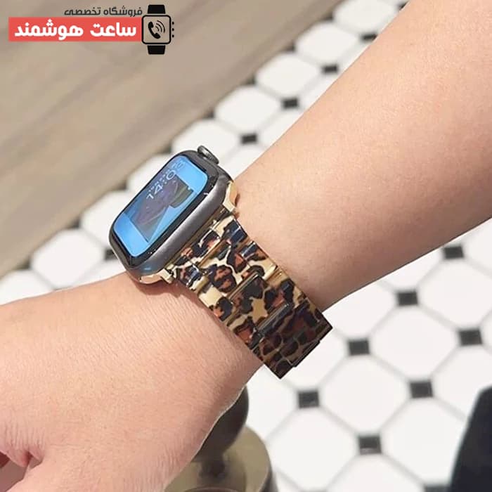 بند اپل واچ رزین پلنگی کد 20945 — تصویر ۴