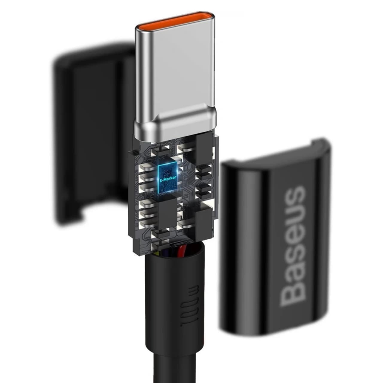 کابل تبدیل USB به تایپ سی بیسوس مدل CATYS طول 1 متر توان 6 آمپر — تصویر ۴