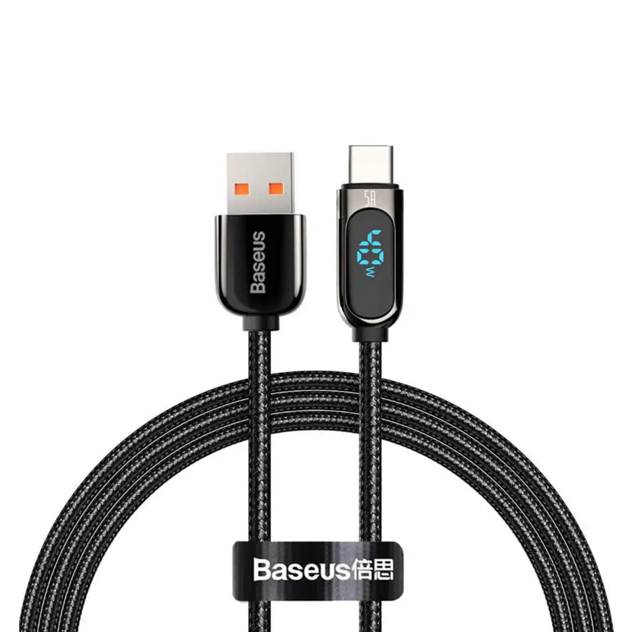 کابل تبدیل USB به تایپ سی بیسوس مدل CATSK طول 1 متر با توان 40 وات — تصویر ۴