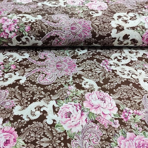 پارچه ملحفه طرح الماس کد 125 قهوه ای — تصویر ۴