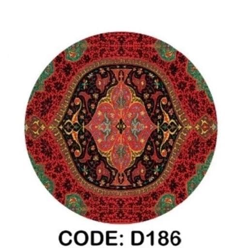 فرشینه قالیوا گرد مخمل ترک طرح افغانستان کد D186 (پس کرایه)