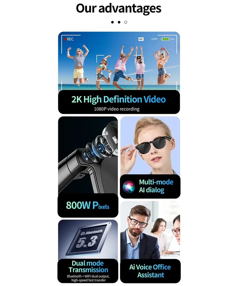 عینک آفتابی اسپرت هوشمند میرا مدل MIRA SMART GLASSES CY01 — تصویر ۹