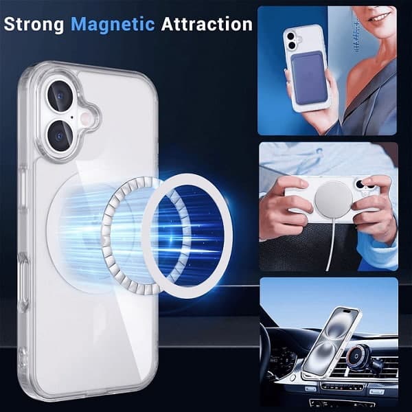 کاور شفاف گوشی اپل آیفون 16 مدل MagSafe — تصویر ۳