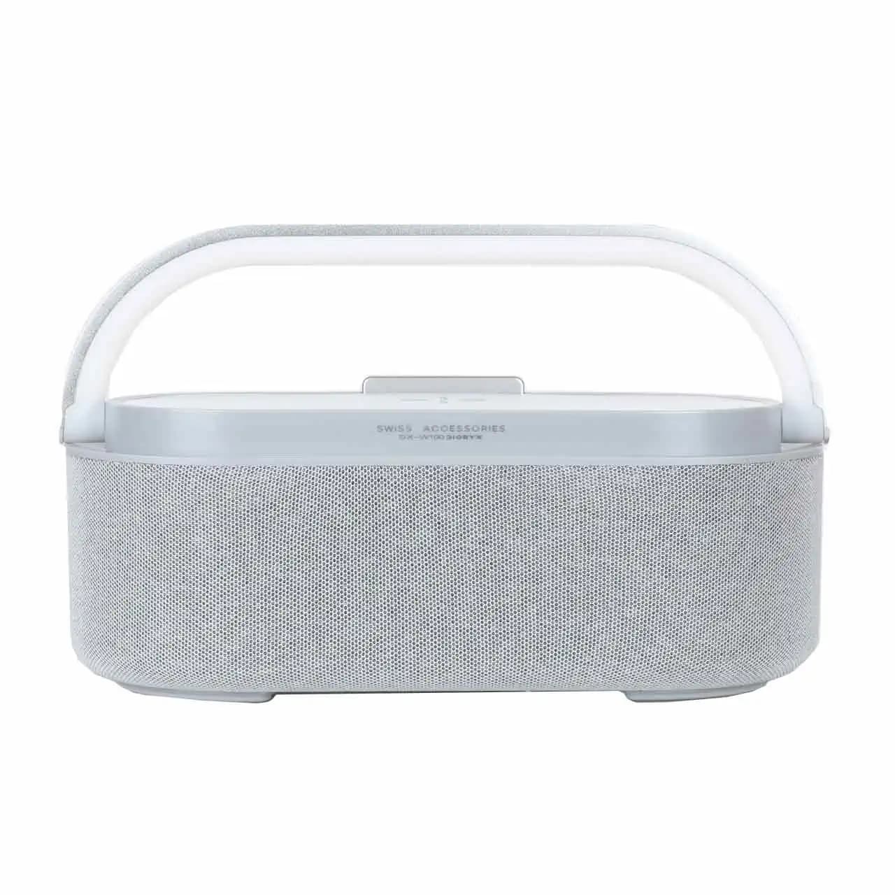 اسپیکر بی سیم دیوریکس قابل حمل و شارژر وایرلس مدل DX-W100 – طوسی — تصویر ۳
