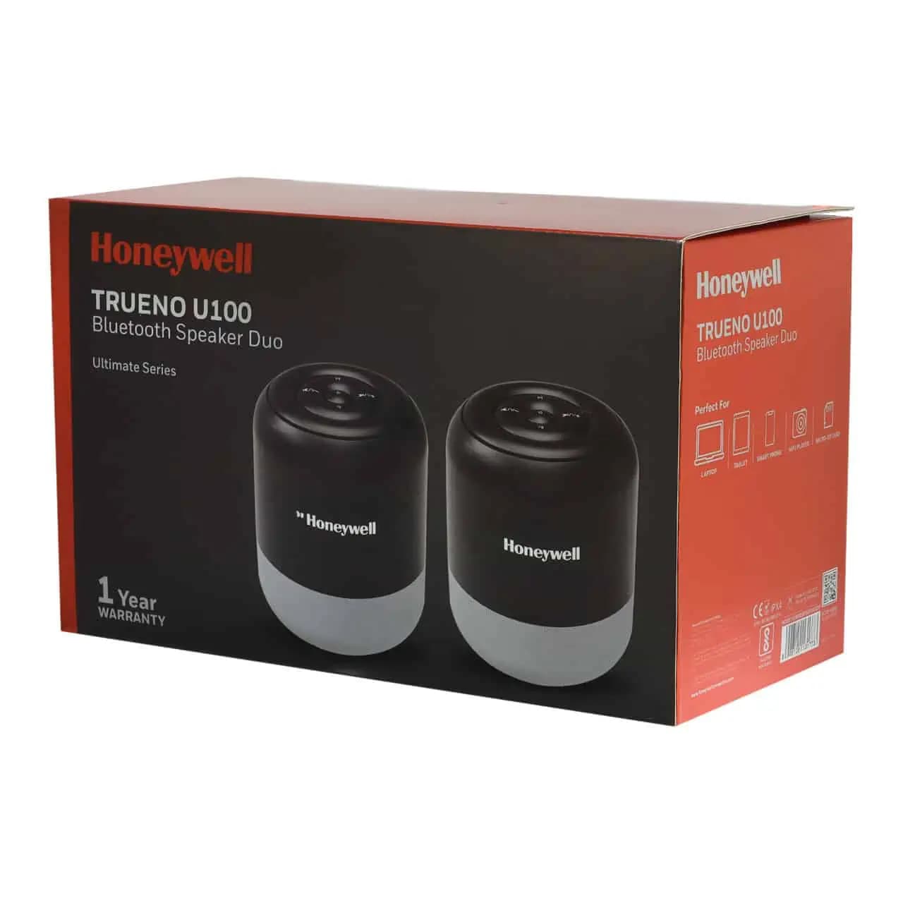 اسپیکر بلوتوثی قابل حمل هانیول مدل HC000112 مجموعه 2 عددی – خاکستری — تصویر ۵