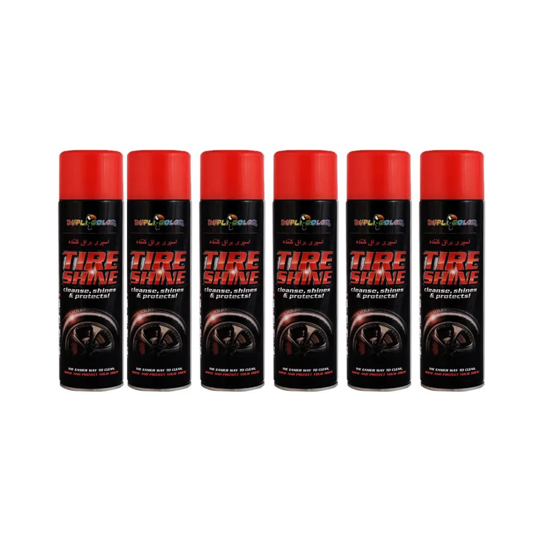 واکس تمیزکننده و براق کننده لاستیک دوپلی کالر مدل shine 6 حجم 500 میلی لیتر مجموعه 6 عددی — تصویر ۲