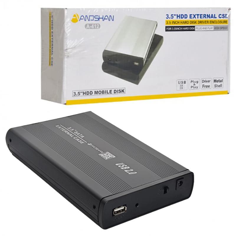 Box Hard 3.5 inch USB3.0 Anoshan A-412 آداپتوردار