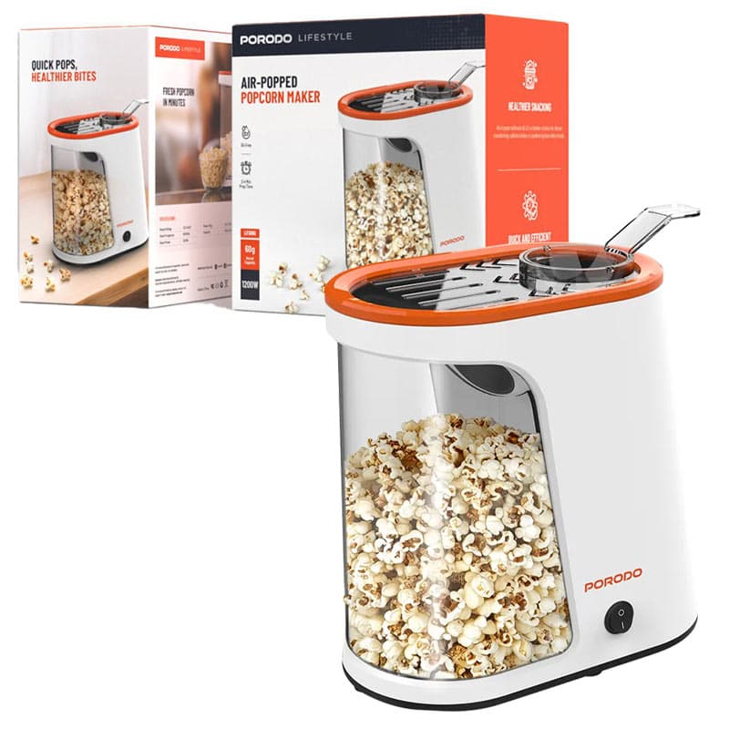 پاپ کرن ساز بدون روغن پرودو مدل porodo air-popped popcorn maker LFS061 — تصویر ۲
