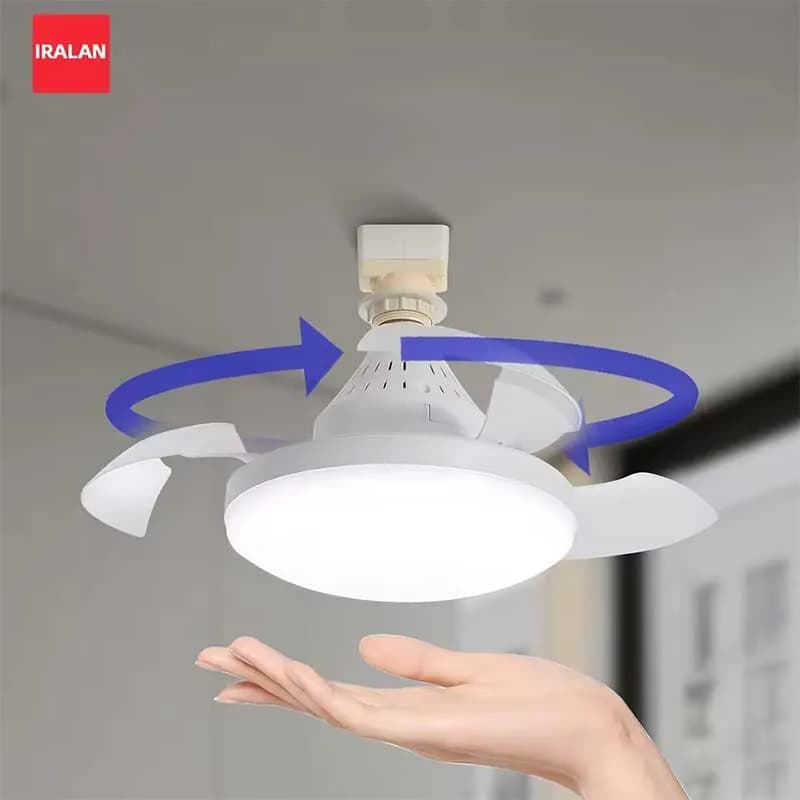 پنکه سقفی مدرن IRALAN با چراغ LED سه حالته — تصویر ۳